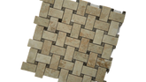 MS International SMOT-CRECAP-BWP Crema Cappuccino Basketweave 12-Inch x 12-Inch x 10mm Polished Marble Mosaic Tile